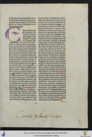 Incipit tractatus notabilis de excommunicationibus suspensionibus interdictis irregularitatibus et penis fratris Antonini archiepiscopi Florentini de ordine predicatorum.