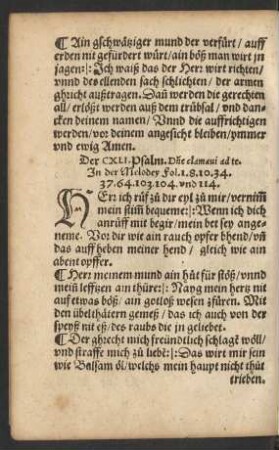Der CXLI. Psalm. - Der CL. Psalm.