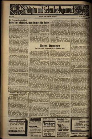 Dritte Ausgabe vom Samstag, den 10. Oktober 1936.