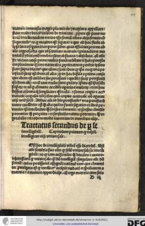 [P]ost hoc de intelligibili videtur esse dicendum est autem sententia fere omnium quod solum universale sit intelligibile...