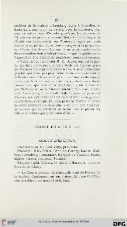 Séance du 1er juin 1923