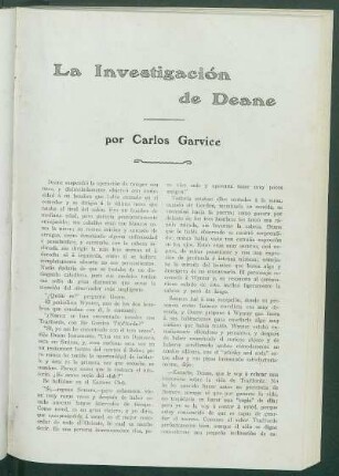 La Investigación de Deane