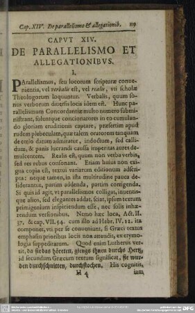 Caput XIV. De Parallelismo Et Allegationibus