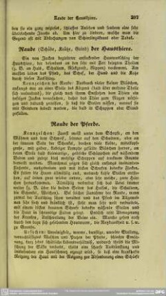 Raude der Pferde