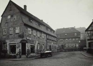 Lunzenau, Fachwerkhäuser an der Rooseveltstraße