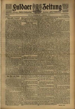Ausgabe vom Donnerstag, den 01. September 1910.