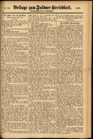 Zweite Ausgabe vom Donnerstag, den 05. November 1896.