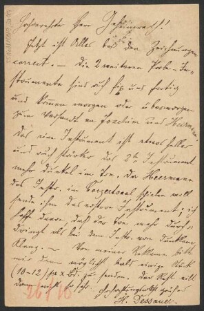 Brief an Ludwig Strecker  und B. Schott's Söhne : 24.10.1901