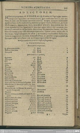 Nomina Numeralia