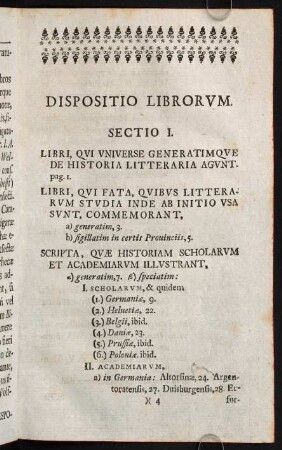 4r-7r, Dispositio Librorum