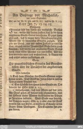 Am Bußtage vor Michaelis, den 21ten September.