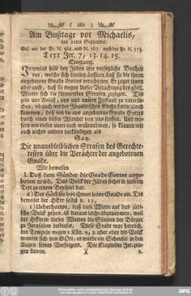 Am Bußtage vor Michaelis, den 21ten September.