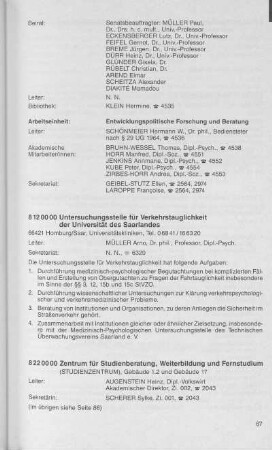 Zentrum für Studienberatung, Weiterbildung, Fernstudium