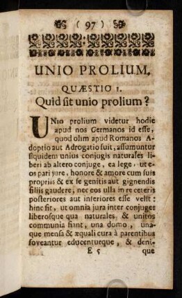 97-121, Unio Prolium.
