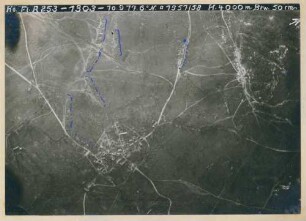 Foto der Stellungen westlich von Moulins (Luftbild)