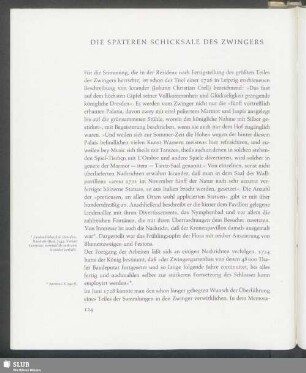 Die Späteren Schicksale Des Zwingers