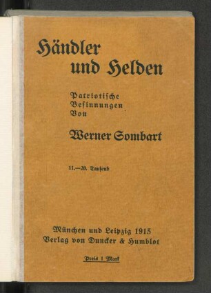 Händler und Helden : patriotische Besinnungen