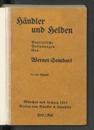 Händler und Helden : patriotische Besinnungen