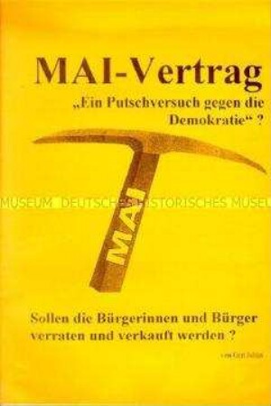 Propagandaschrift der Gewerkschaft HBV gegen Verträge der Europäischen Union