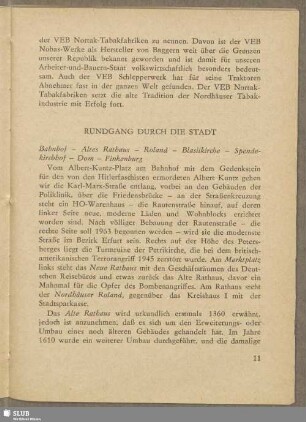 Rundgang durch die Stadt