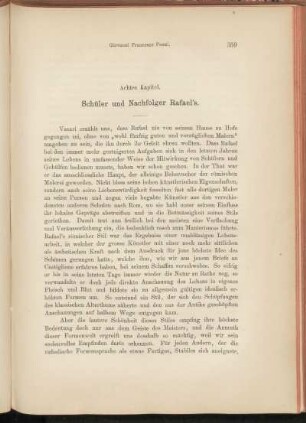 Achtes Kapitel. Schüler und Nachfolger Rafael's.