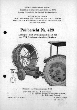 Dränspül- und Ortungsmaschine B 765