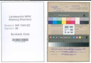 Entnazifizierung Ernst Burchardt , geb. 19.08.1896 (Lehrer)