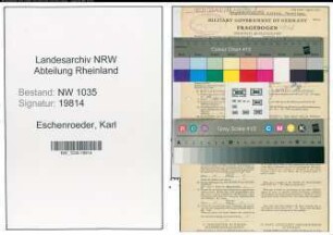 Entnazifizierung Karl Eschenroeder , geb. 04.01.1907 (Steiger)