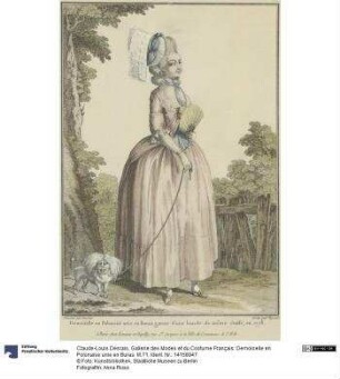 Gallerie des Modes et du Costume Français: Demoiselle en Polonaise unie en Buras. M.71