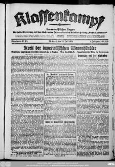 Klassenkampf : kommunistisches Organ für den Bezirk Halle-Merseburg
