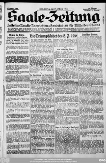 Saale-Zeitung : allgemeine Zeitung für Mitteldeutschland ; Hallesche neueste Nachrichten