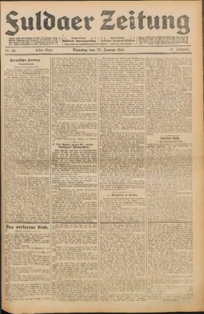 Ausgabe vom Dienstag, den 27. Januar 1914.