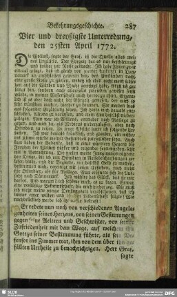 Vier und dreyßigste Unterredung, den 25sten April 1772