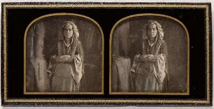 Unbekannte Frau in ländlicher Tracht. Paris, um 1850