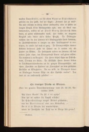 En truriger Breiw ut Wrexen (Gedicht)