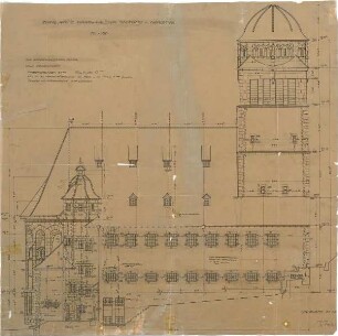 Fischer, Theodor; Stuttgart; Erlöserkirche - Nordseite (Ansicht)