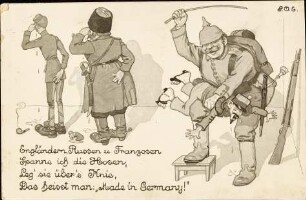 Engländern, Russen u. Franzosen Spanne ich die Hosen [...]