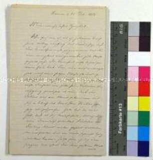 Brief von Joseph Köchling an seine Ehefrau Antonia, geb. Bußmann, mit Genesungswünschen und Ausdruck seiner Sehnsucht nach ihr