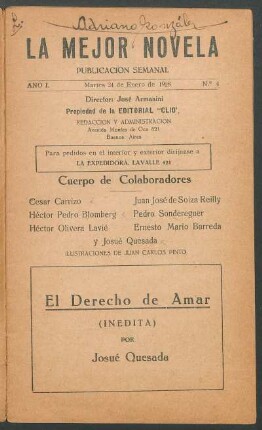 1928000400: El derecho de amar : (inédita)