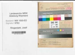 Entnazifizierung Josef Ringendahl, geb. 05.11.1911 (Rechtsanwalt)