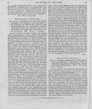 Smets, W.: Das Rosenkranzgebet der Katholiken. Vertheidigt in Form einer Festpredigt. Köln: Dumont- Schauberg 1830