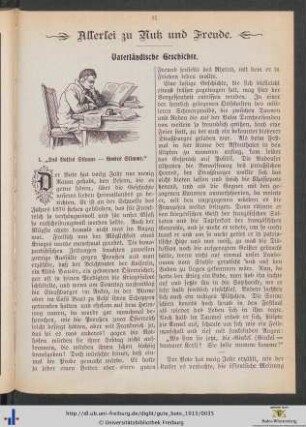 Vaterländische Geschichte.