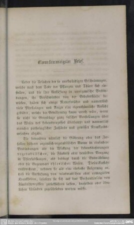 Einundzwanzigster Brief