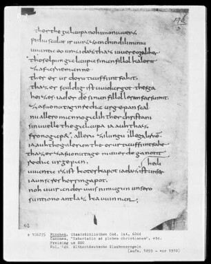 Canones, "Exhortatio ad plebem christianam", etc.