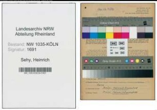 Entnazifizierung Heinrich Sehy , geb. 20.05.1902 (Steiger)