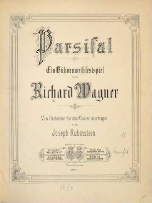 Parsifal : ein Bühnenweihfestspiel