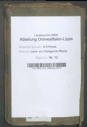 Acta voluntaria (Protokolle der freiwilligen Gerichtsbarkeit), Vol. I