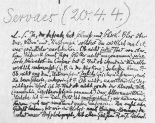 Brief an Franz Servaes