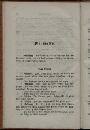 Planimetrie.