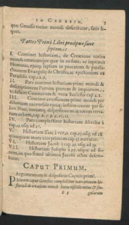 Caput Primum - Caput Decimum.